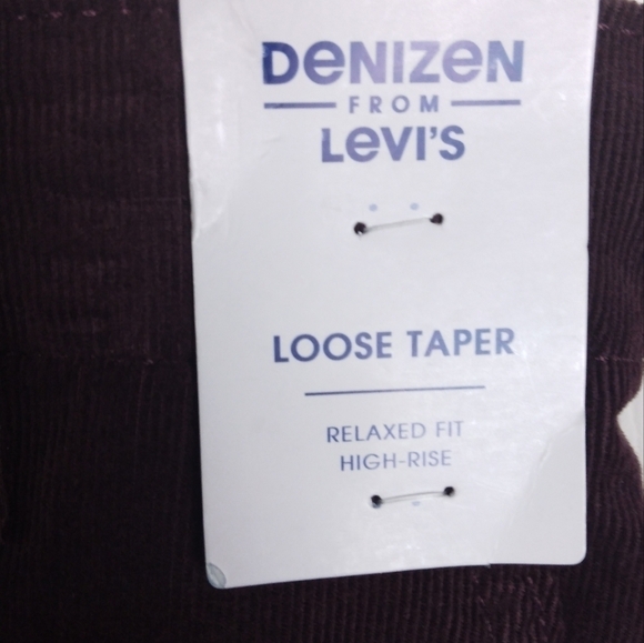 LEVI'S Denizen High-Rise Loose Taper Corduroy Pant in Burgundy - Picture 9 of 12